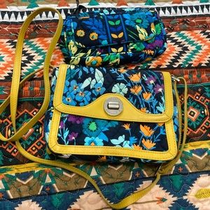 Vera Bradley crossbody and make up bag.
